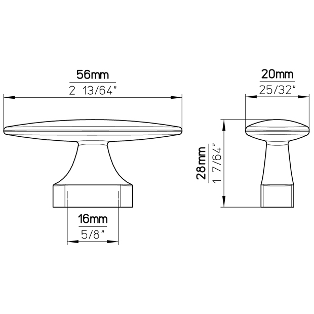 Buton pentru mobila SIRO #2441-56ZN21 - imagine 3
