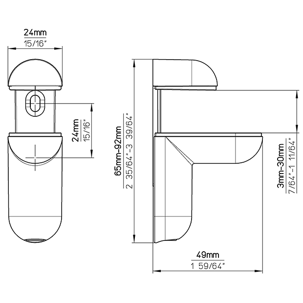 Suport polita Siro Lumbo #2682-92PB12A3 negru mat - imagine 5