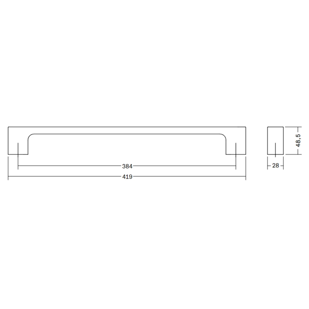 Maner spatial single Luv Big, L:419 mm, Viefe, #0735384ZM2 - imagine 4